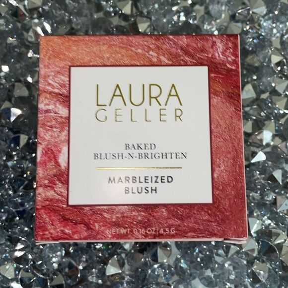 Laura Geller baked blush n bright marbleized blush in apricot berry color makeup - Picture 2 of 8